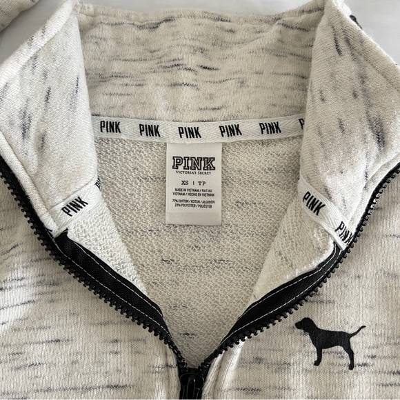 Pink Marled French Terry Cloth Pull-over Sweatshirt Size XS - Picture 6 of 11